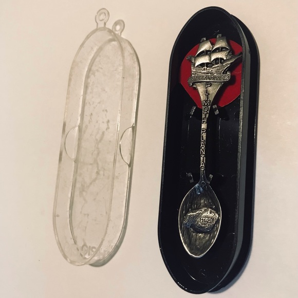 PLYMOUTH 1620 SILVER PLATED SPOON w/PILGRIMs